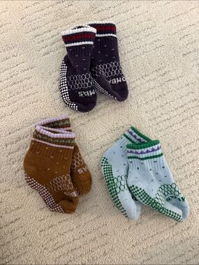 Bombas TODDLER Non-Slip Sock Set - Navy, Brown, Light Blue